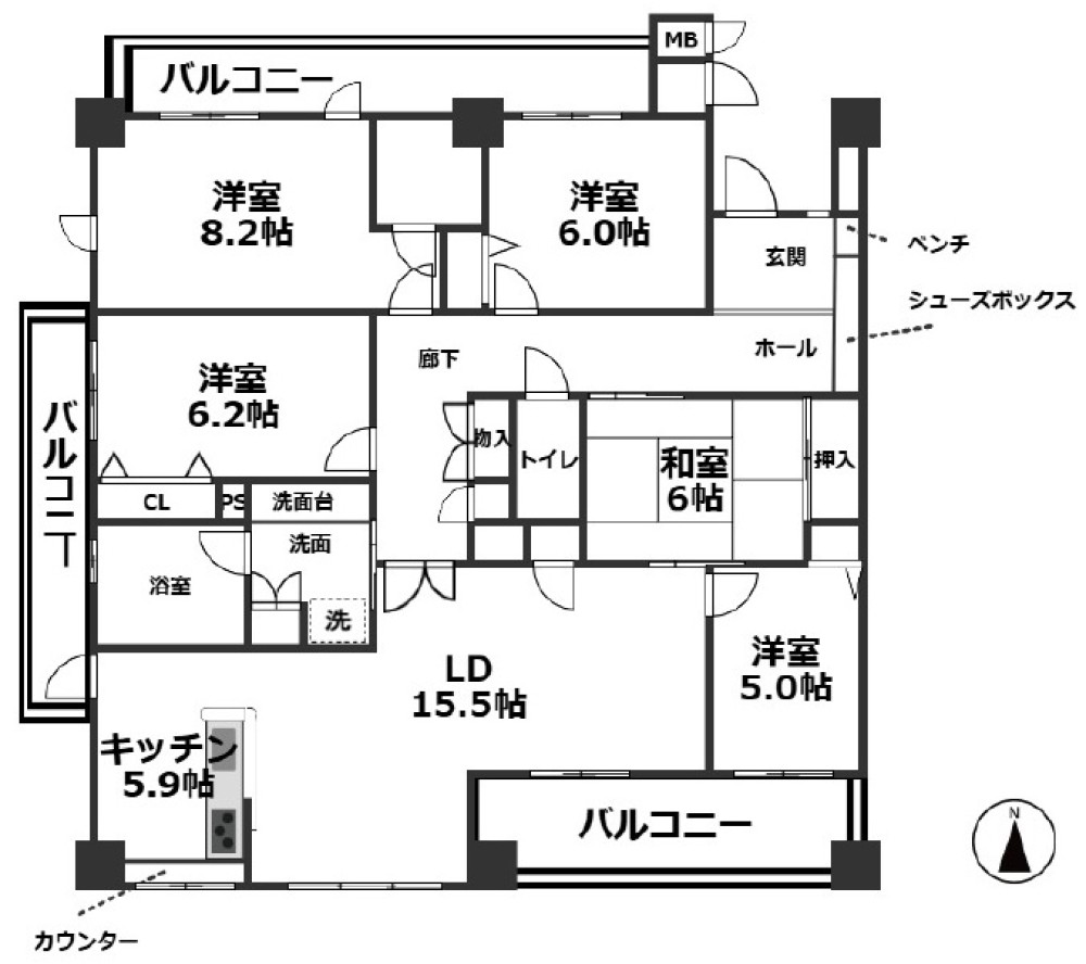 シャトレ愛松緑ケ丘 画像1