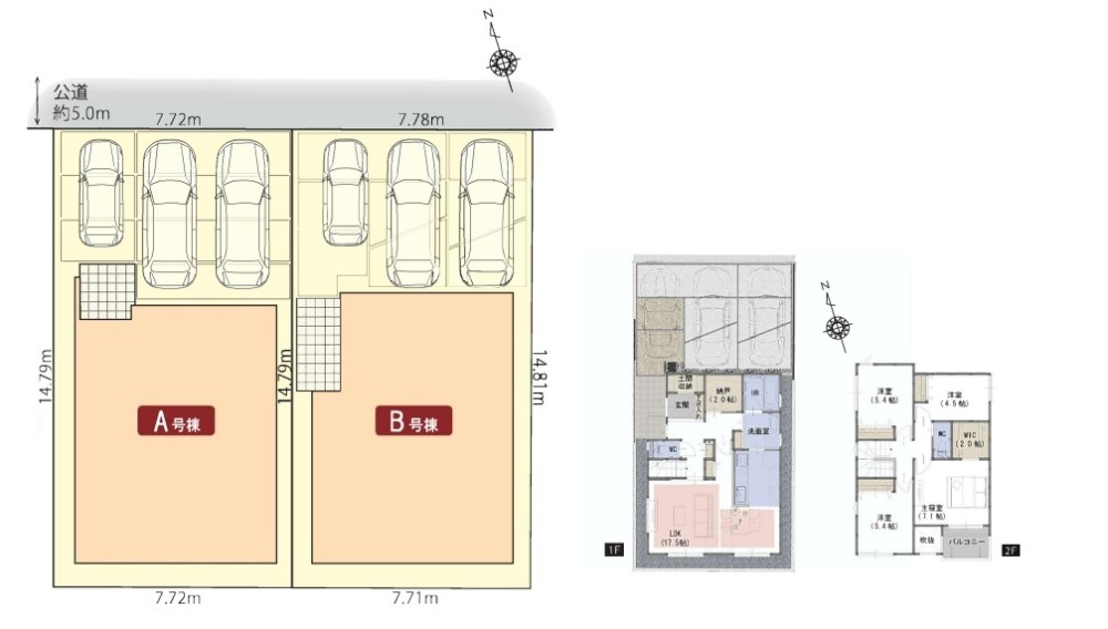 小牧市二重堀　全2棟　B号棟 画像1