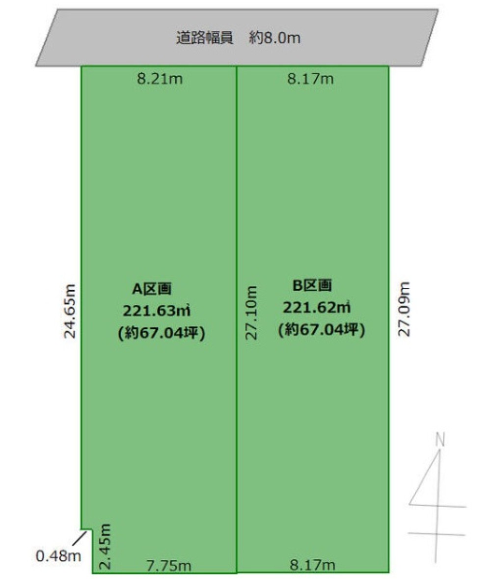 あま市森　全2区画　B区画 画像1