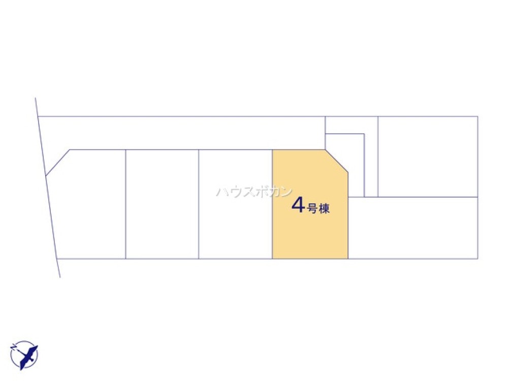全6棟の分譲地内、4号棟の区画図です！